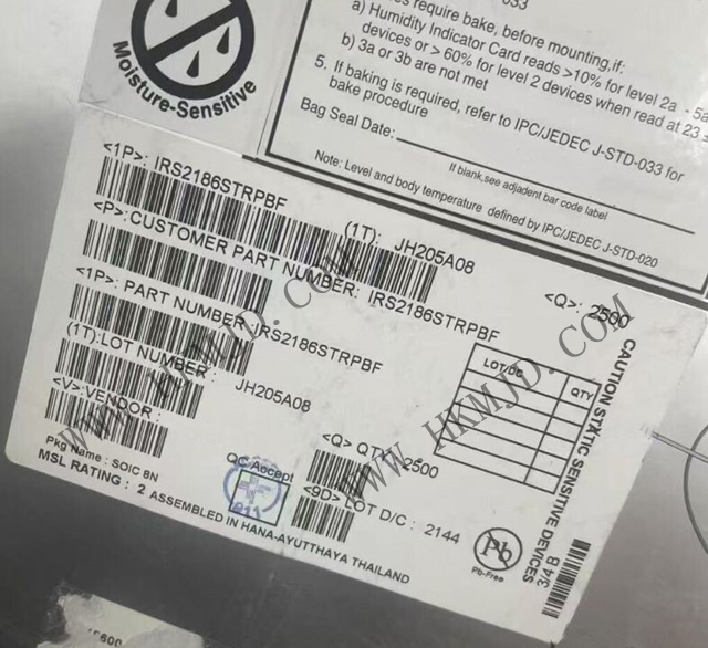 [供應(yīng)] IRS2186STRPBF（英飛凌）600V，EiceDRIVER? 高壓側(cè)和低壓側(cè)柵極驅(qū)動器 IC