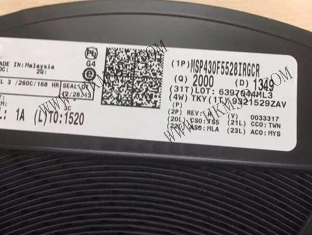 【TI 16位微控制器】MSP430F5528IRGCR：25MHz、128KB 閃存、8KB SRAM（MCU）